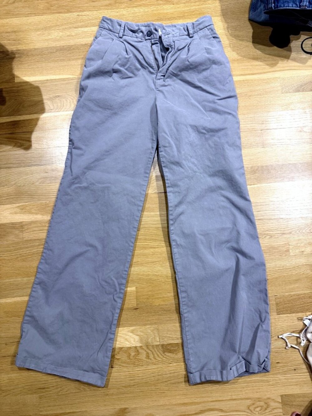 Nili Lotan Flavie Stretch-Cotton Wide-Leg Pants Grey Size 4